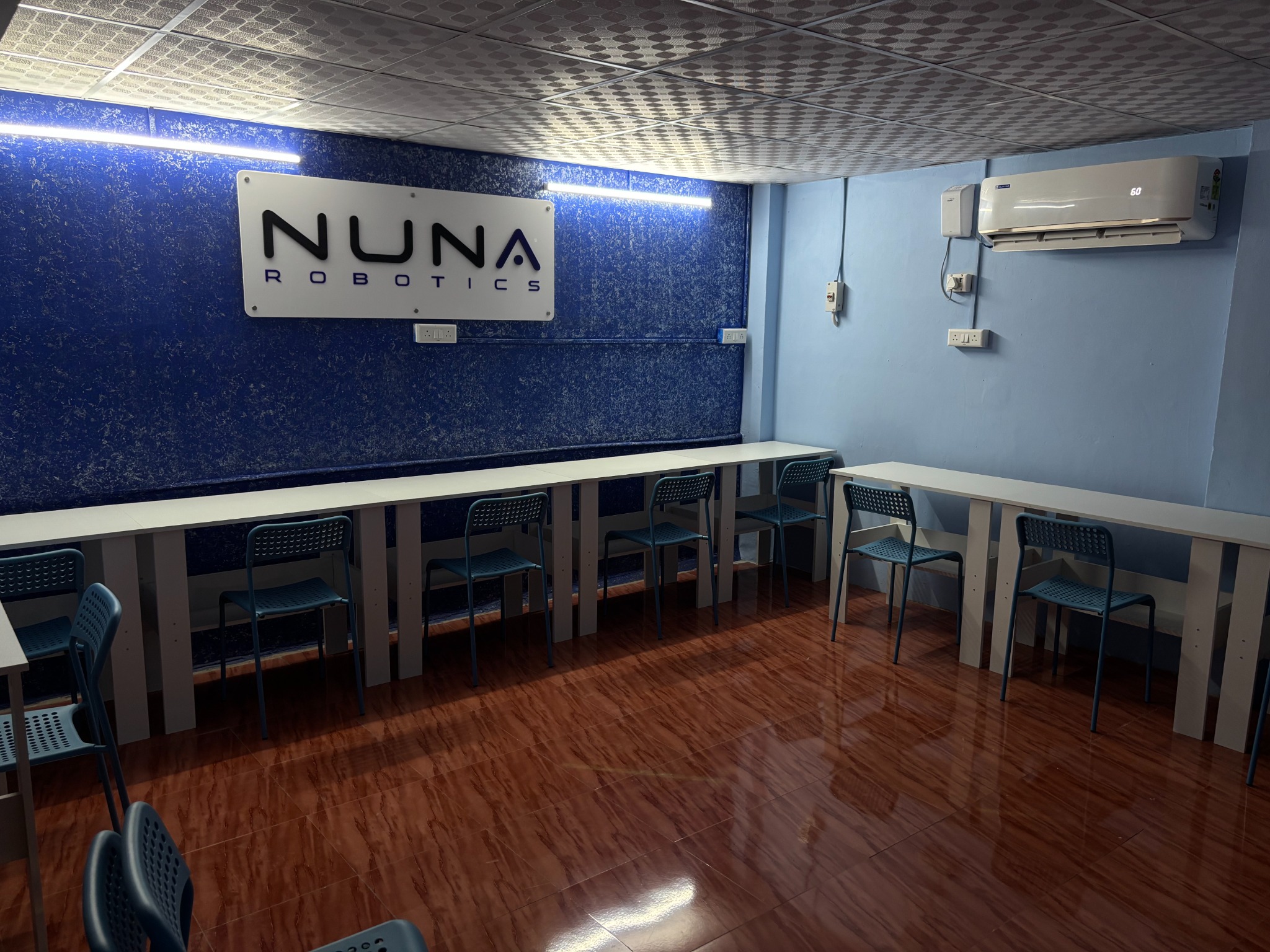 NuNa Robotics classroom and workbenches